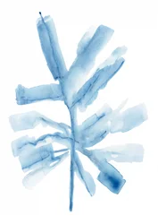 Abstrakte blaue Botanik