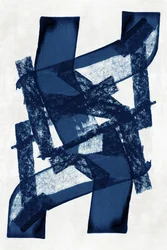 Tiefblaue abstrakte Formen