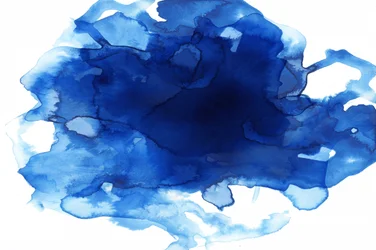 Tiefblauer Aquarellspritzer