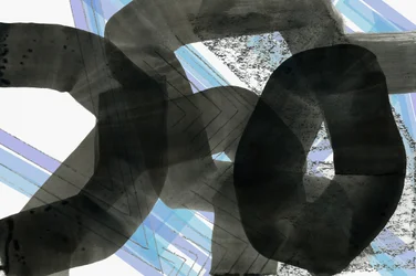 Dynamisches Blau-Graues Abstrakt