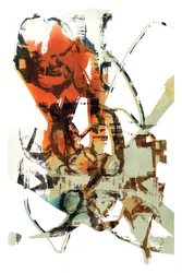 Dynamische orange Abstraktion