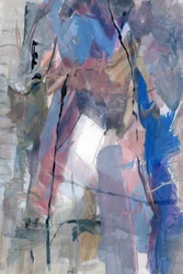 Ausdrucksstarkes Blau-Pink-Abstrakt