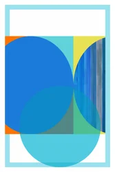 Geometrische blaue Gelassenheit
