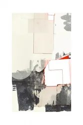 Geometrisches oranges Abstrakt