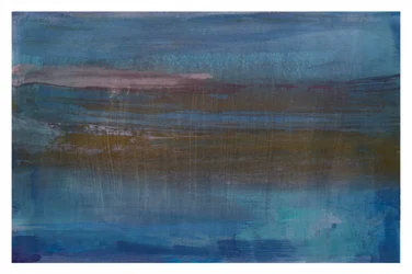 Nebliger blauer Horizont