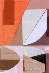 Orange geometrische Abstraktion