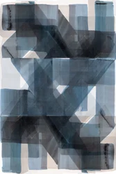Überlappende blaue Geometrien