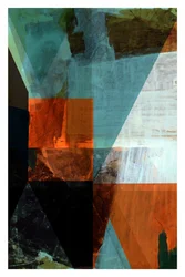 Türkis Orange Geometrie