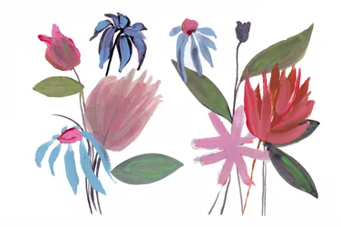 Lebendige abstrakte Blumen