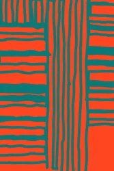 Lebendiges orange-türkis Muster
