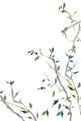Aquarellgrüne Blätter