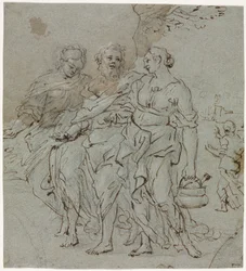 Lot und seine Töchter (recto)
