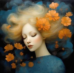 Schönes Mädchen Leinwandmalerei, Wandkunst | Leinwanddrucke