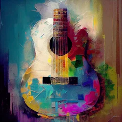 Elektrische Rockgitarre, Musikinstrument mit warmen Farben