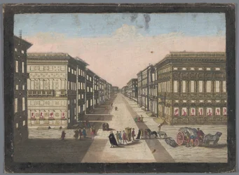 Blick auf die Strada Nuova in Genua