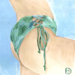 Spitzenbesetzter Grüner Bikini