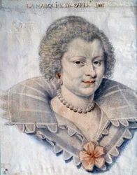 Porträt der Schriftstellerin Magdeleine de Souvre, Marquise de Sablé (1599-1678), Tochter von Gilles de Souvres, Marquis de Courtenaux