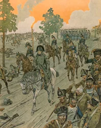 Jacques Marie Gaston Onfroy de Breville dit JOB (1858-1931) - Geschichte Belgiens: Waterloo am Abend der Schlacht (18. Juni)