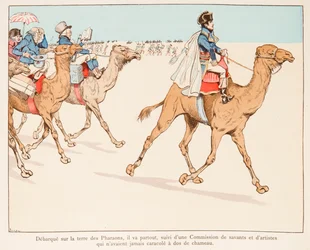 Napoleon Bonaparte auf Expedition nach Ägypten mit der Armee und Wissenschaftlern im Jahr 1798