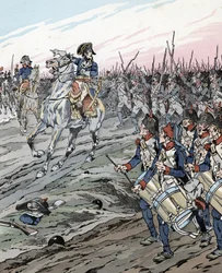 Napoleon Bonaparte während der Schlacht von Marengo (1800)