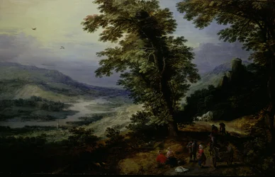 Bergstraße mit Reisenden, ca. 1610-25